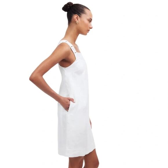 Madewell Embroidered Tank Mini Dress in Linen Size 14 NWT - Picture 3 of 8